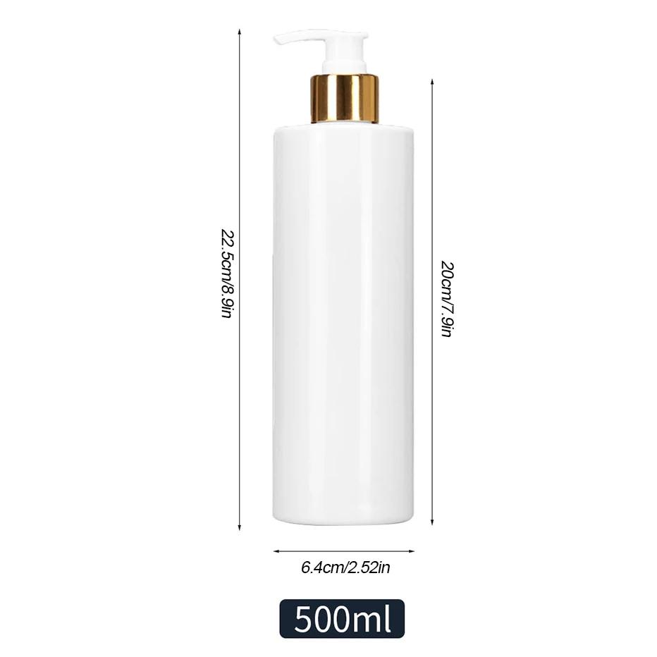 Белая бутылка с помпой для домашних животных 500 мл