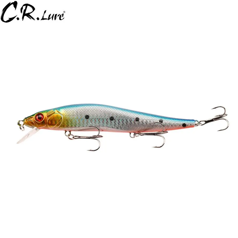 

Fishing Lure 14cm 23g Minnow Jerk bait Swim bait Hard Bait with 3 Fishing Hooks Fishing Tackle Lure 3D Eyes fit bass lures