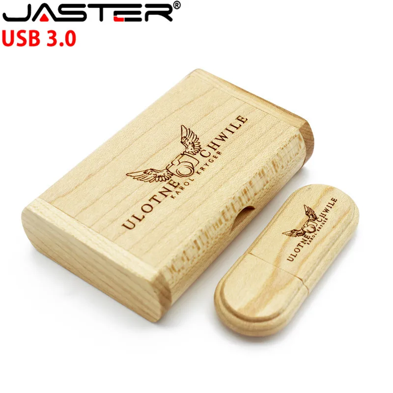 JASTER настраиваемый логотип флеш накопитель USB 3 0 4 ГБ 8 16 32 флешки из кленового