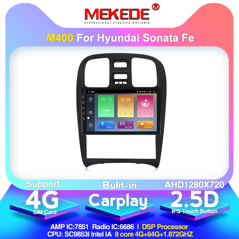 MEKEDE M400 Android 10 0 IPS автомобильный радиоприемник с навигацией GPS мультимедийный