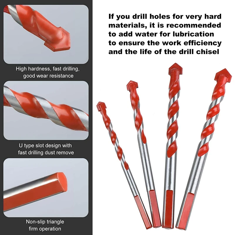 Набор сверл для каменной кладки комплект из 10 твердосплавных наконечников