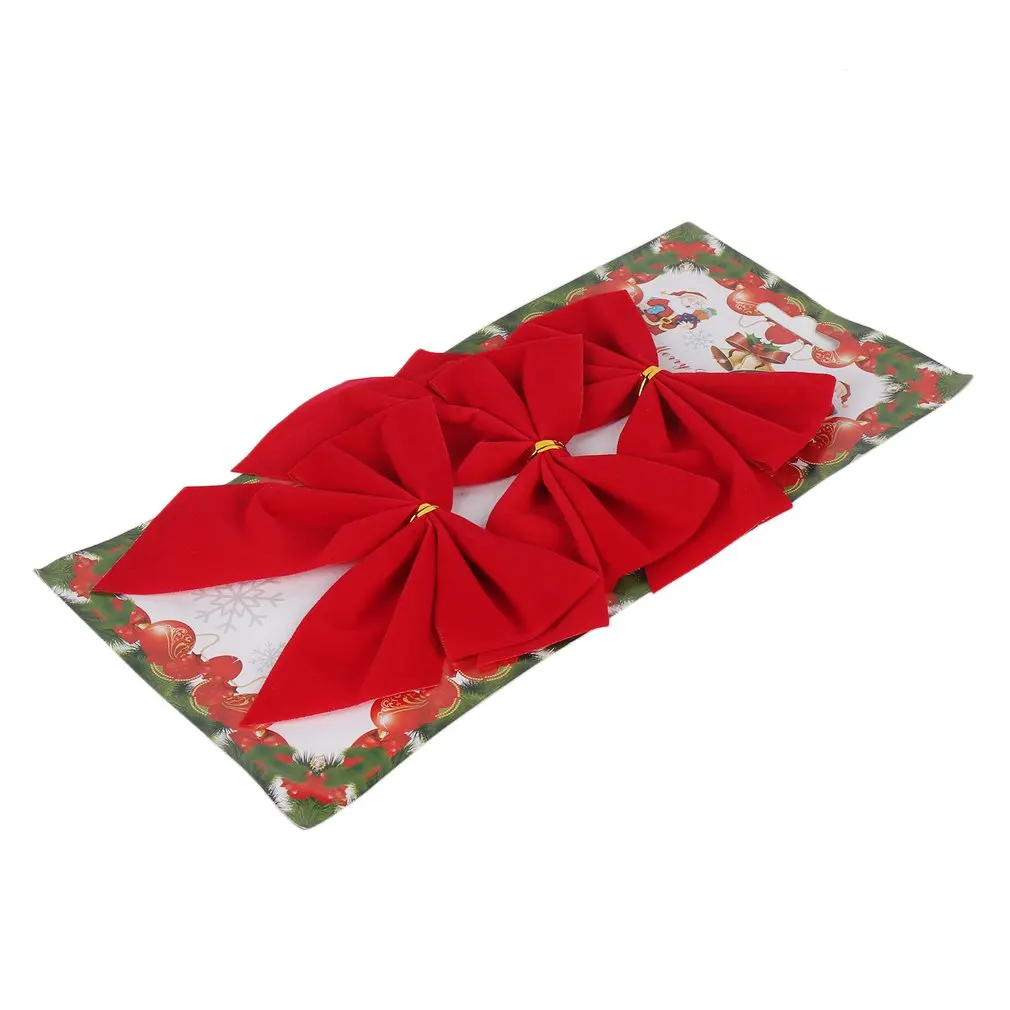 Christmas decorations bows tree pendants closet doors and windows cross-border | Дом и сад