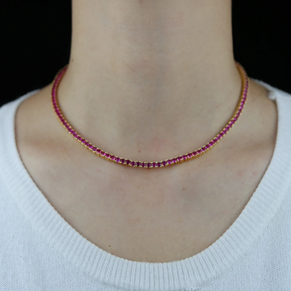 

Ожерелье женское длинное в стиле хип-хоп с фианитами, 3 мм