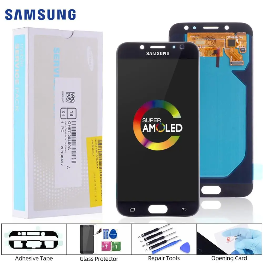 AMOLED Дисплей для SAMSUNG Galaxy J7 Pro J730 J730F LCD в сборе с тачскрином 5.5" Черное золото Голубое розовое золото