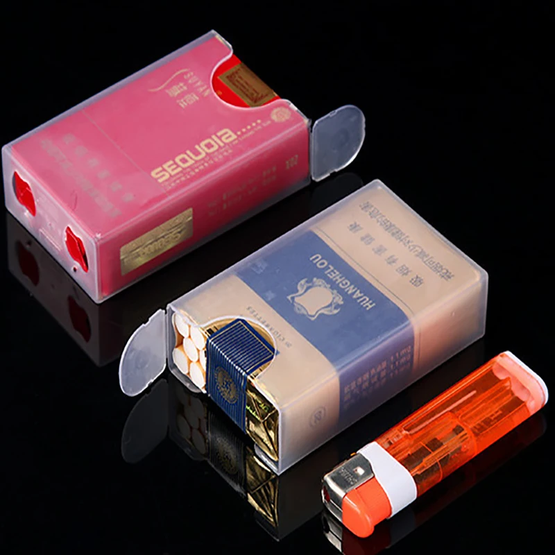 Чехол для сигарет портативный 30 шт. прозрачный пластиковый портсигар дымовая