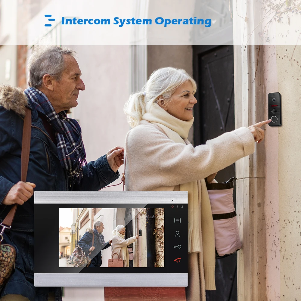 Видеодомофон для дома 7-дюймовый цветной монитор видеодомофон с глазком домофоны