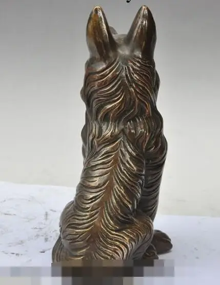 S5546 9 &quotКитайский Бронзовый животное год зодиакальный фэншуй Богатство волк