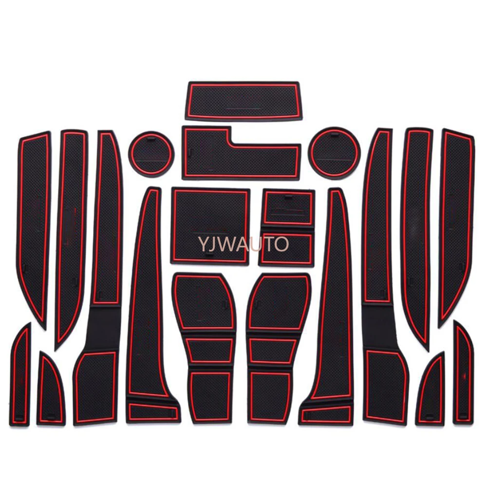 

Door Slot Mat for Buick Encore 2016 2017 Gate Groove Cushion Car Door Rubber Cup Holder Mats Anti-slip Carpets Position