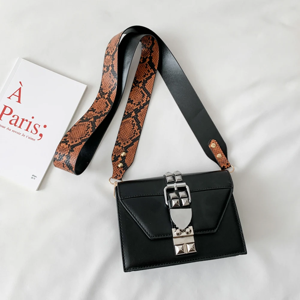

Fashion Serpentine Pattern Handbag Strap Soft PU Female Bag Belt Snake Belt Accessories Body Messenger Bag Straps Parts