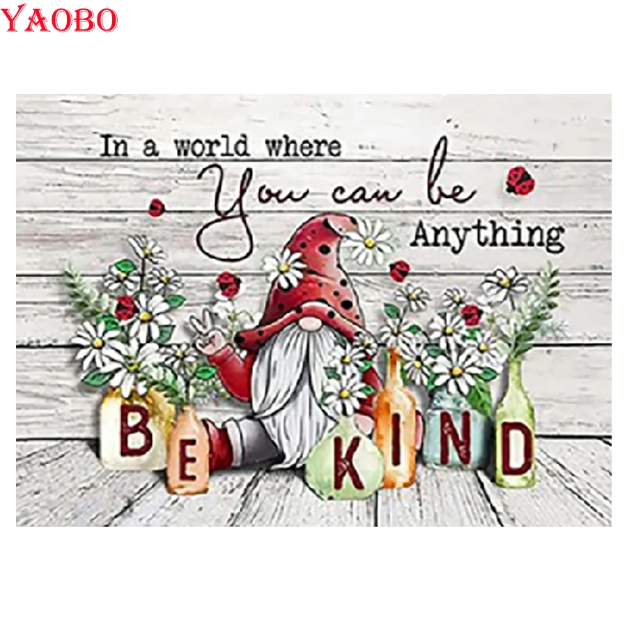 

5d алмазная живопись «сделай сам», полная картина, мультфильм, Рождество, гном, вышивка крестиком, мозаика, Набор для творчества, домашний дек...