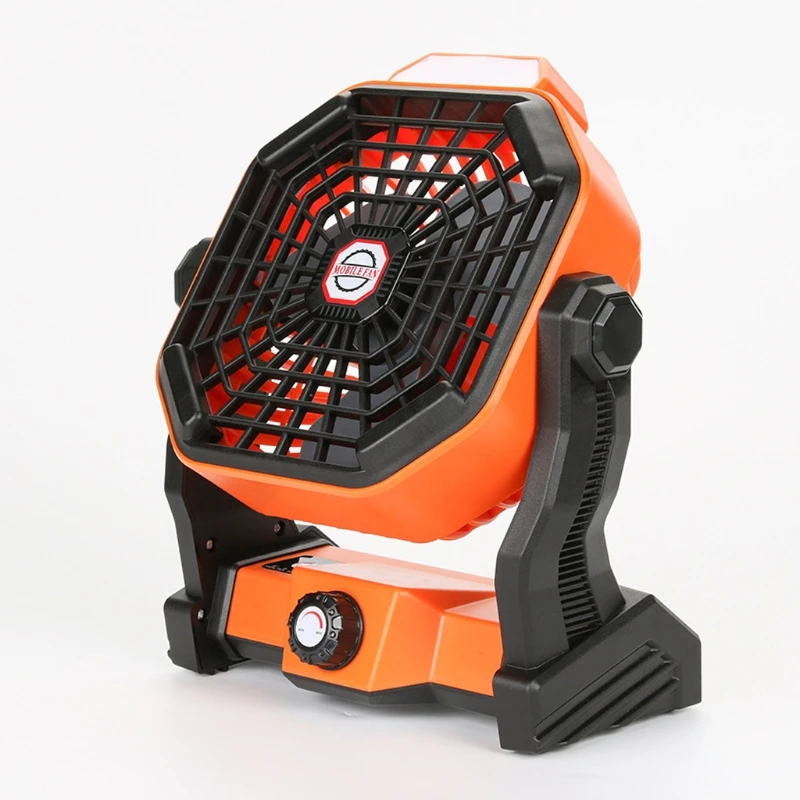 

Desk Fan LED Outdoor Camping Fan Tent Lantern 5200mAh USB Rechargeable Cool Fan