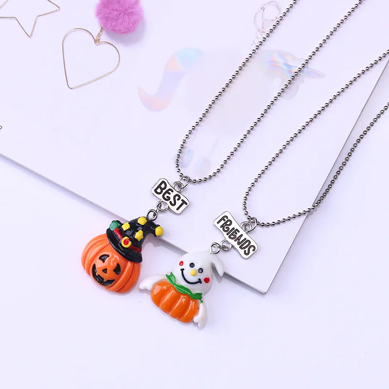 Ожерелье в виде тыквы на Хэллоуин ожерелье привидение губа милое ювелирное