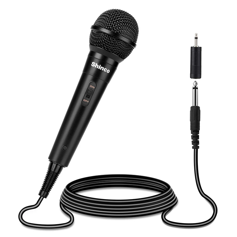 

Shinco 4M Cable Dynamic Karaoke Microphone for Singing , Metal Handheld Mic Compatible with Karaoke Machine,Speaker,Amp,Mixer