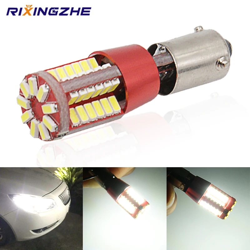 RXZ 2 шт. H21W BAY9S BA9S BAX9S 57smd 3014 Светодиодный Canbus супер яркий автомобильный зазор для чтения, купольная лампа, подсветка, белый 12В, Стайлинг автомобиля