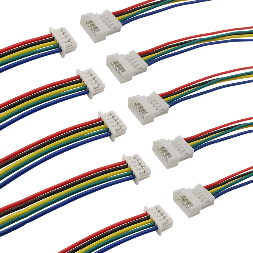 

10/5Pairs JST 1.25mm 5Pin Plug Jack Wire Connectors Pitch 1.25mm Micro Male Female Terminals Wire Cable Connector Length 15CM