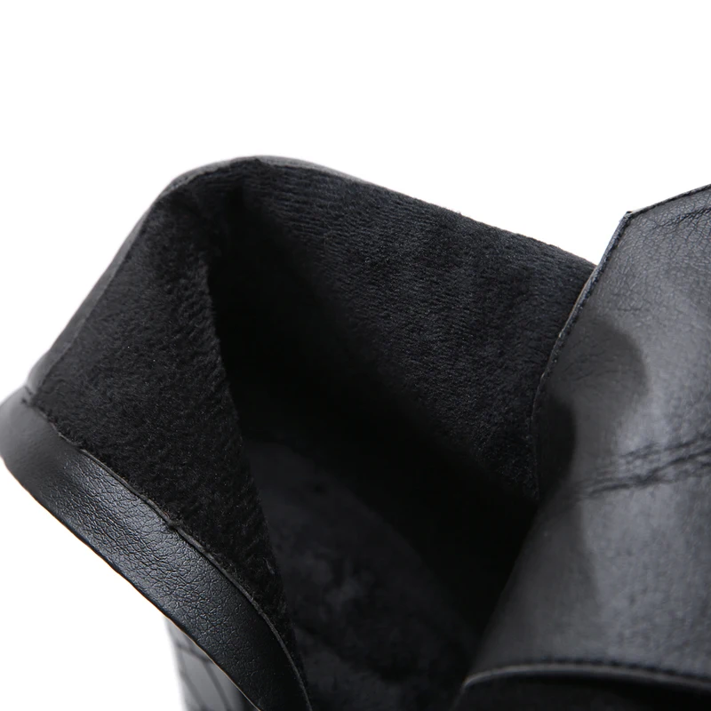 Женская обувь на высоком каблуке 16 см черные ботинки платформе в стиле рок