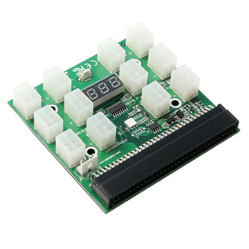 

Power Module Breakout Board For HP 750W 1200W PSU Server Power Conversion + 12pcs 6Pin To 8Pin Power Cable For BTC Mining ETH