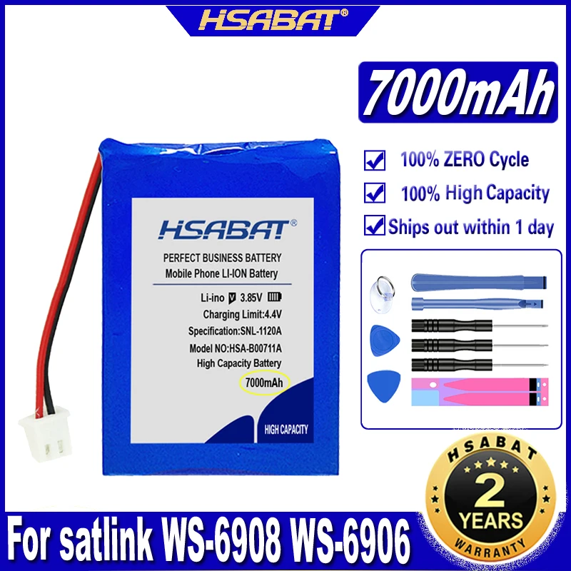 HSABAT 7000 мА/ч Батарея для satlink WS 6908 6906 6909 6905 6912 6918 6936 6969 6960 6979 батареи|Аккумуляторы