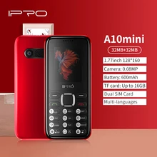Destaque Telefone IPRO 1.77inch A10 Mini Feature Phone Key Pad Mobile Phone Keypad Slim Celulares Cellphone