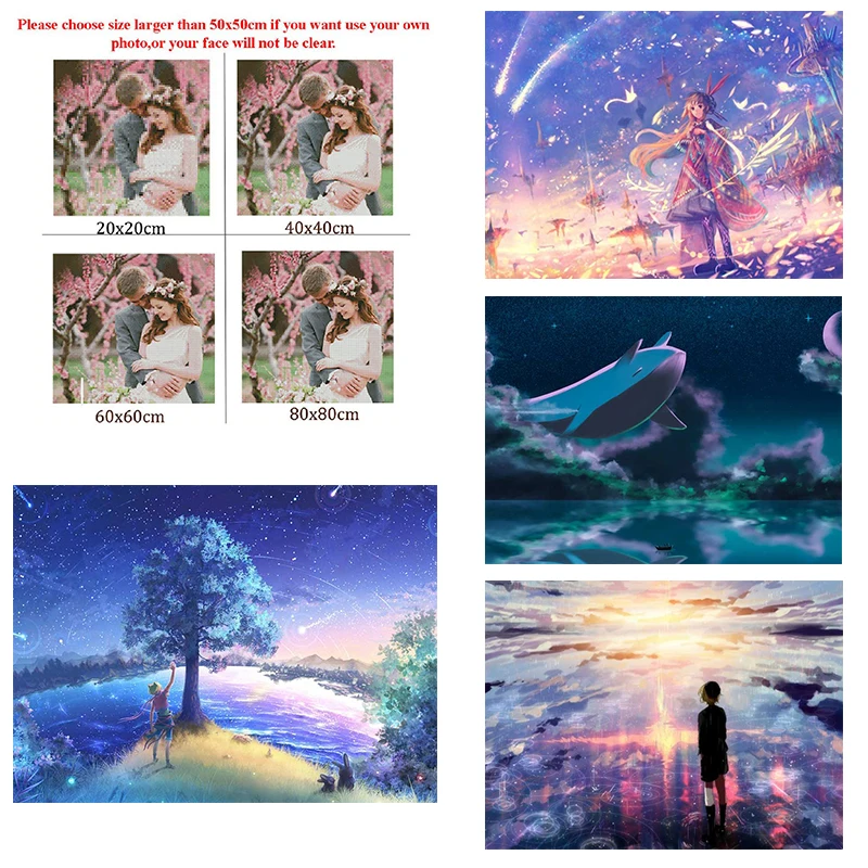 

Diy Diamond Painting Custom Figure Painting Fantasy Landscape Painting Living Room Bedroom Wall Cross Stitc Mosaic Home Decora