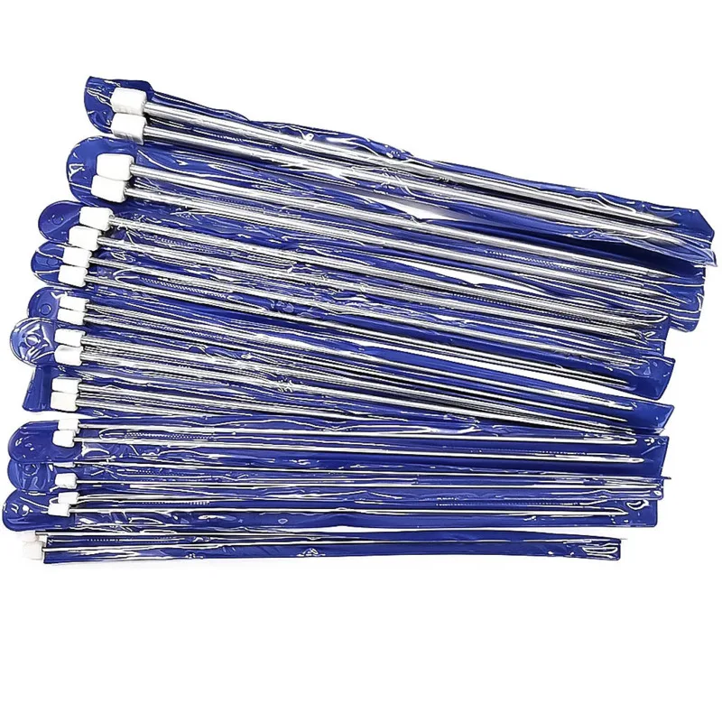 

13 Pairs 35CM Knitting Needles Yarn Weaving Tools With Head Beads Non-slip Needle Wool Needle Single Pointed Stick Sewing Tools