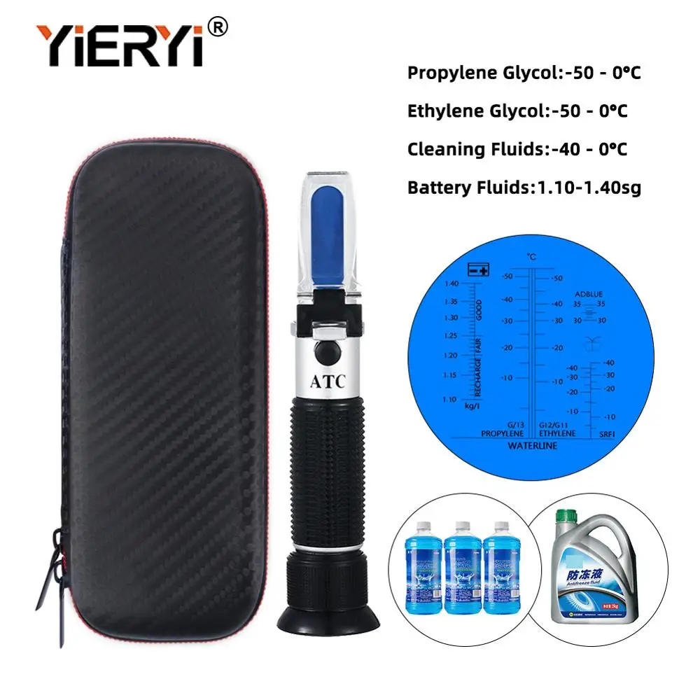 Yieryi новый ручной автомобильный рефрактометр 4 в 1 оптический мочевина