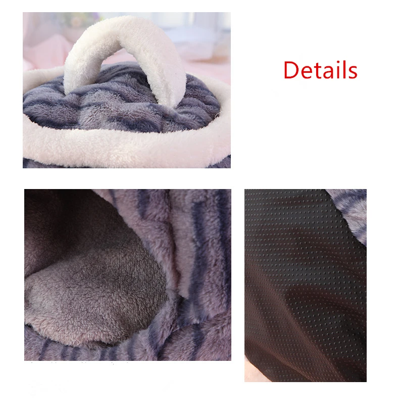 

Luxury Cat Bed House for small medium Pet Dog Soft Nest Kennel Kitten Bed Cave velvet Sleeping Bag Mat Pets Winter Warm Cozy Bed