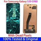 ЖК-дисплей 6,2 ''для Samsung Galaxy S20G980G980FG980FD, рамка с дигитайзером сенсорного экрана в сборе, замена с точкой, оригинал