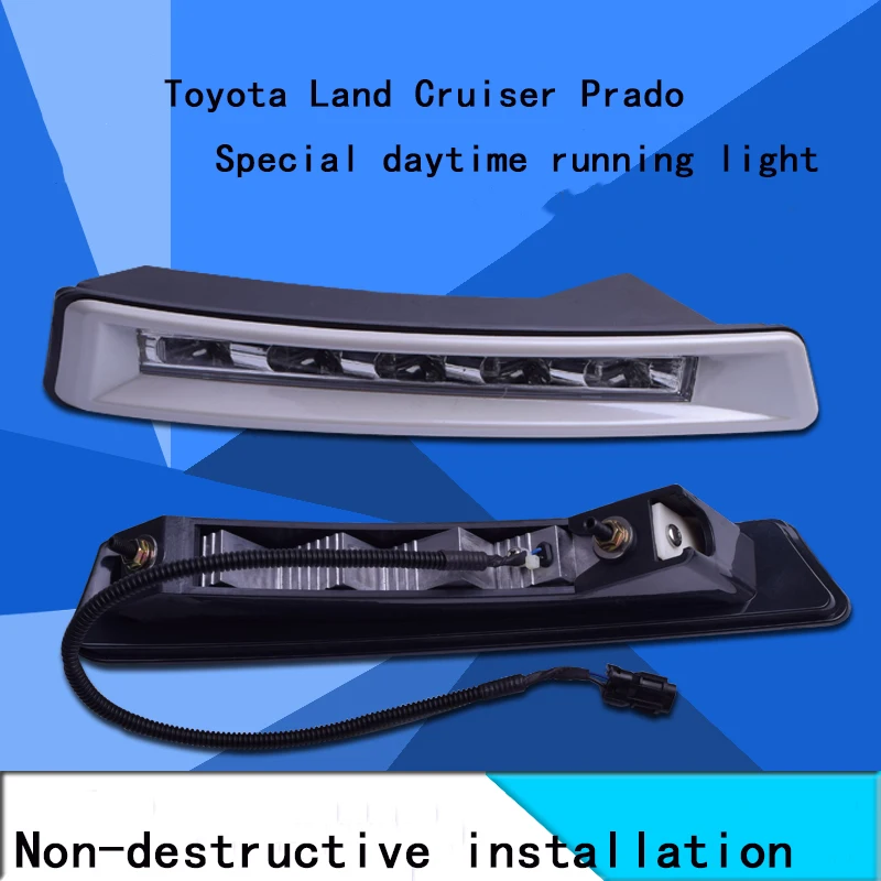 ECAHAYAKU 12 В Автомобильный светодиодный DRL для Toyota Prado FJ150 LC150 Land Cruiser 2700/4000 2010 2011 2012 2013