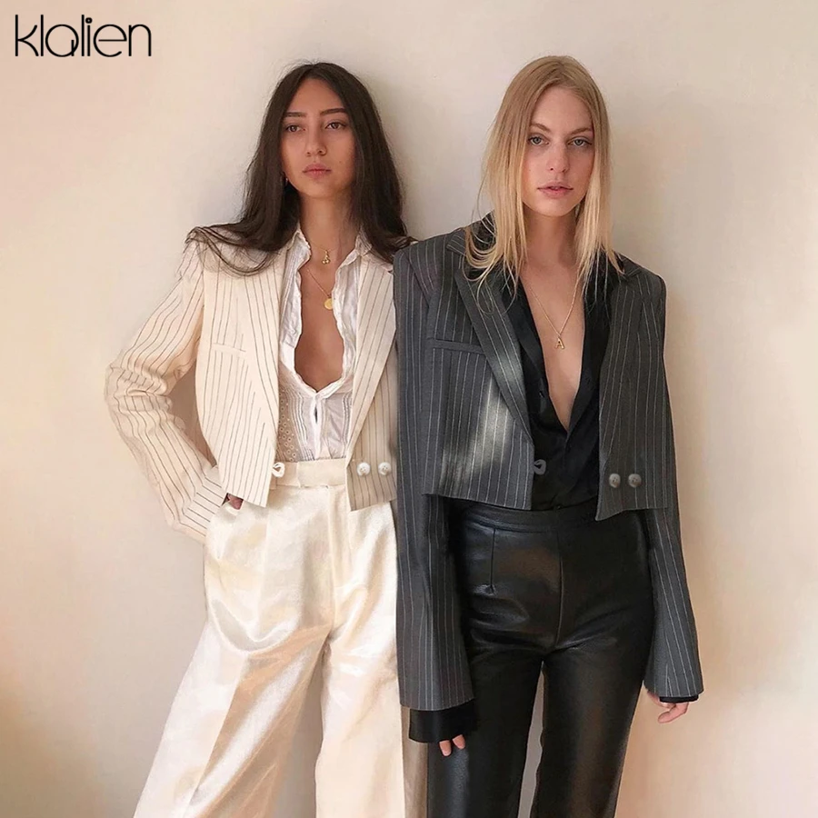 Klanien Осенняя Офисная Женская тонкая короткая верхняя одежда пальто 2019 осень зима