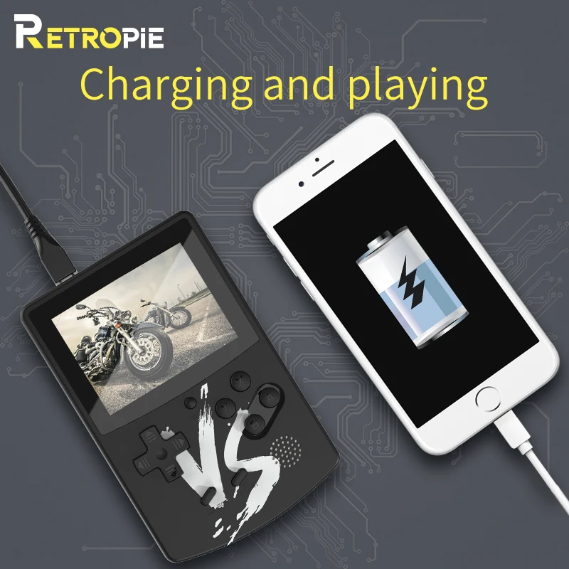 RETROPIE V1 мобильный телефон зарядки Мощность игровых приставок 8 бит игровая