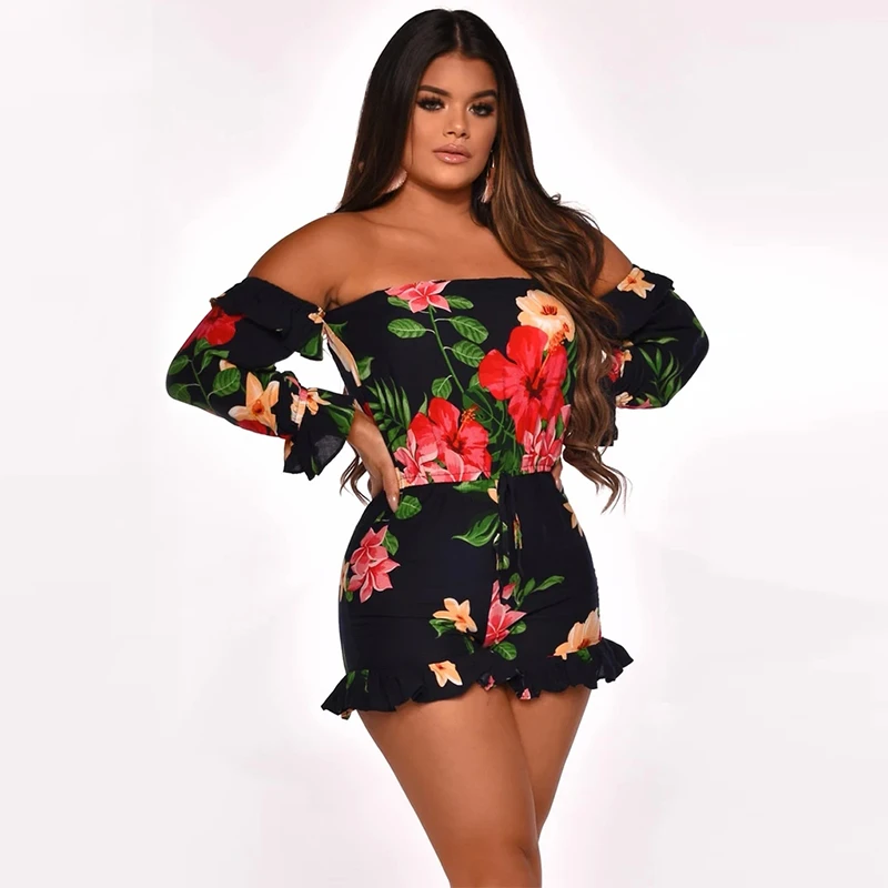 Женский комбинезон с открытыми плечами Itsroya повседневный длинными рукавами и