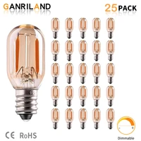 ganriland e14 led dimmable filament bulb t22 1w e12 220v gold vintage edison tubular night bulb 2200k 10w equivalent lamp