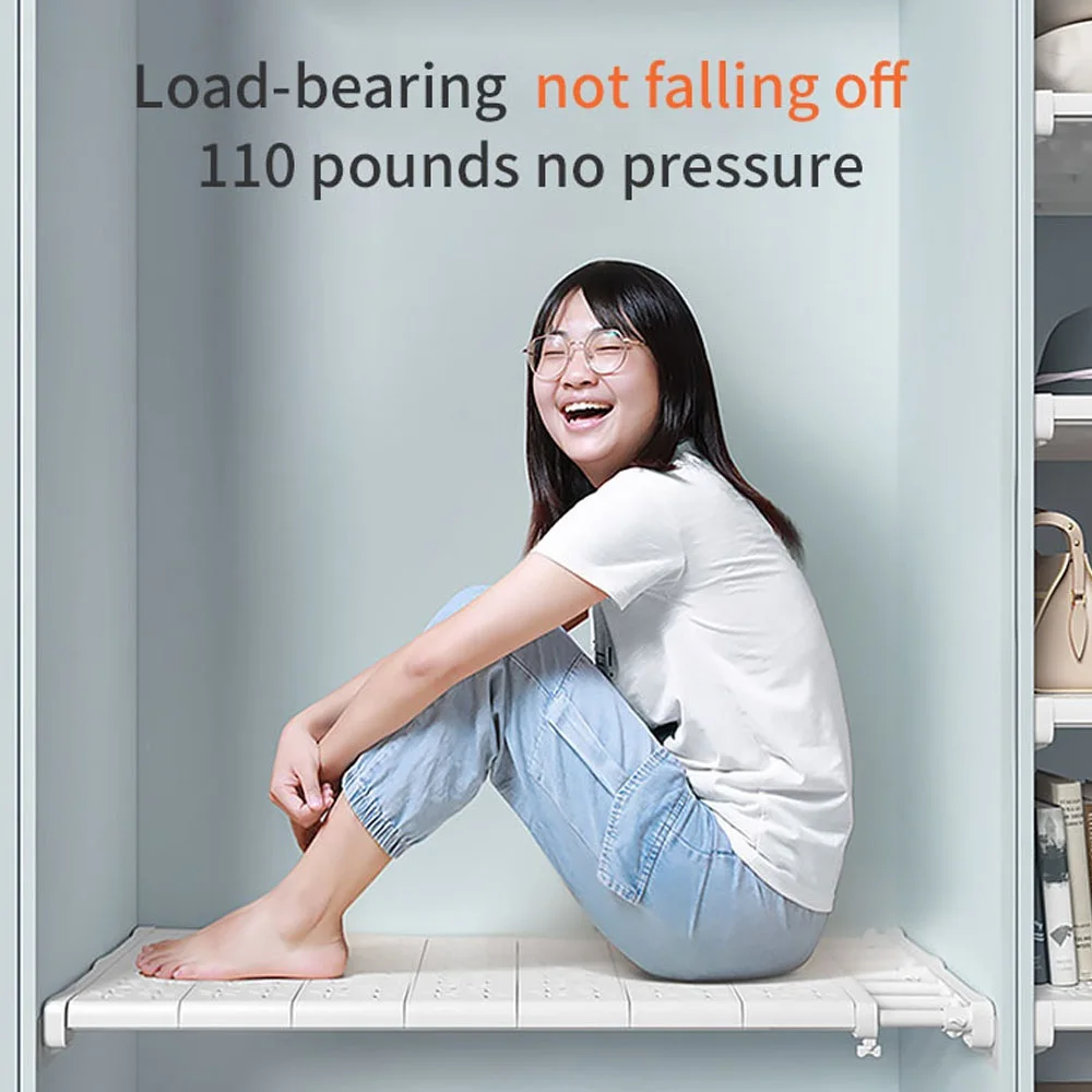 new adjustable closet organizer kitchen storage shelves space saving wardrobe wall mounted rack home appliance cabinet holder1pc free global shipping