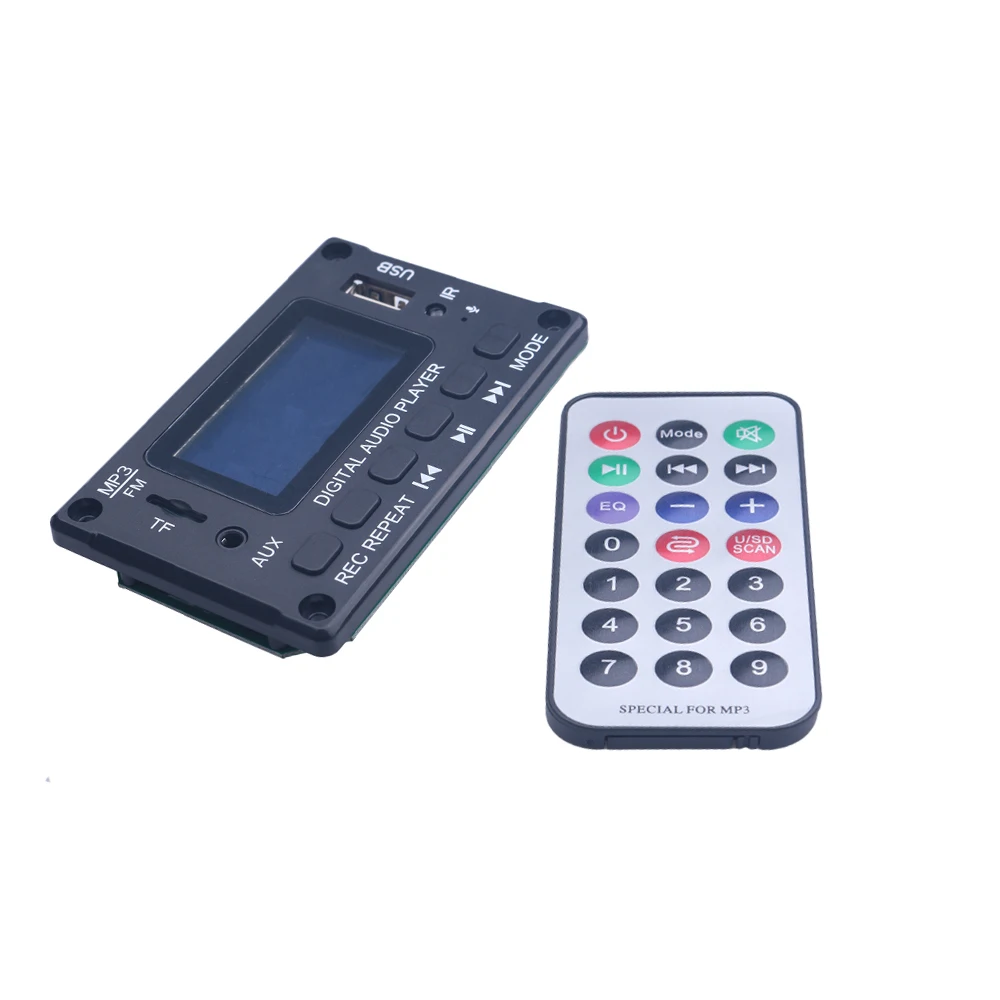 ЖК MP3 декодер DC 12 В ЦАП Bluetooth-совместимый аудиоресивер APE FLAC WMA WAV с поддержкой