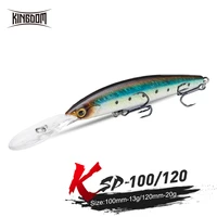 kingdom ksp 100120 jerkbaits suspending minnow fishing lures 13g 100mm 20g 120mm wobblers long tongue hard baits for bass pike