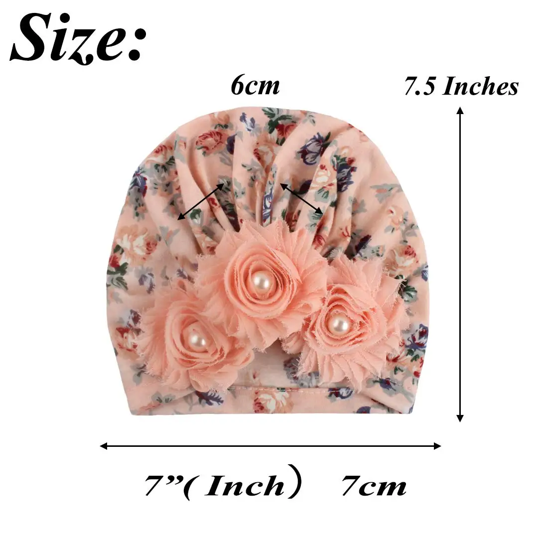 Baby Girls Headbands,Mix Color Hair Flowers Hoops Headbands Turban Knotted Hats for Infant Newborn Toddlers and Kids,Pack of 3