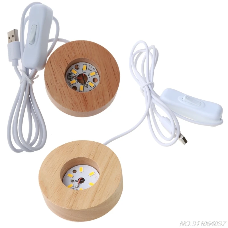 

Wood Rectangle Round Oval Shape LED Display Base Resin Art Ornament Wooden Night Lighted Base Stand Crafts N25 20 Dropshipping