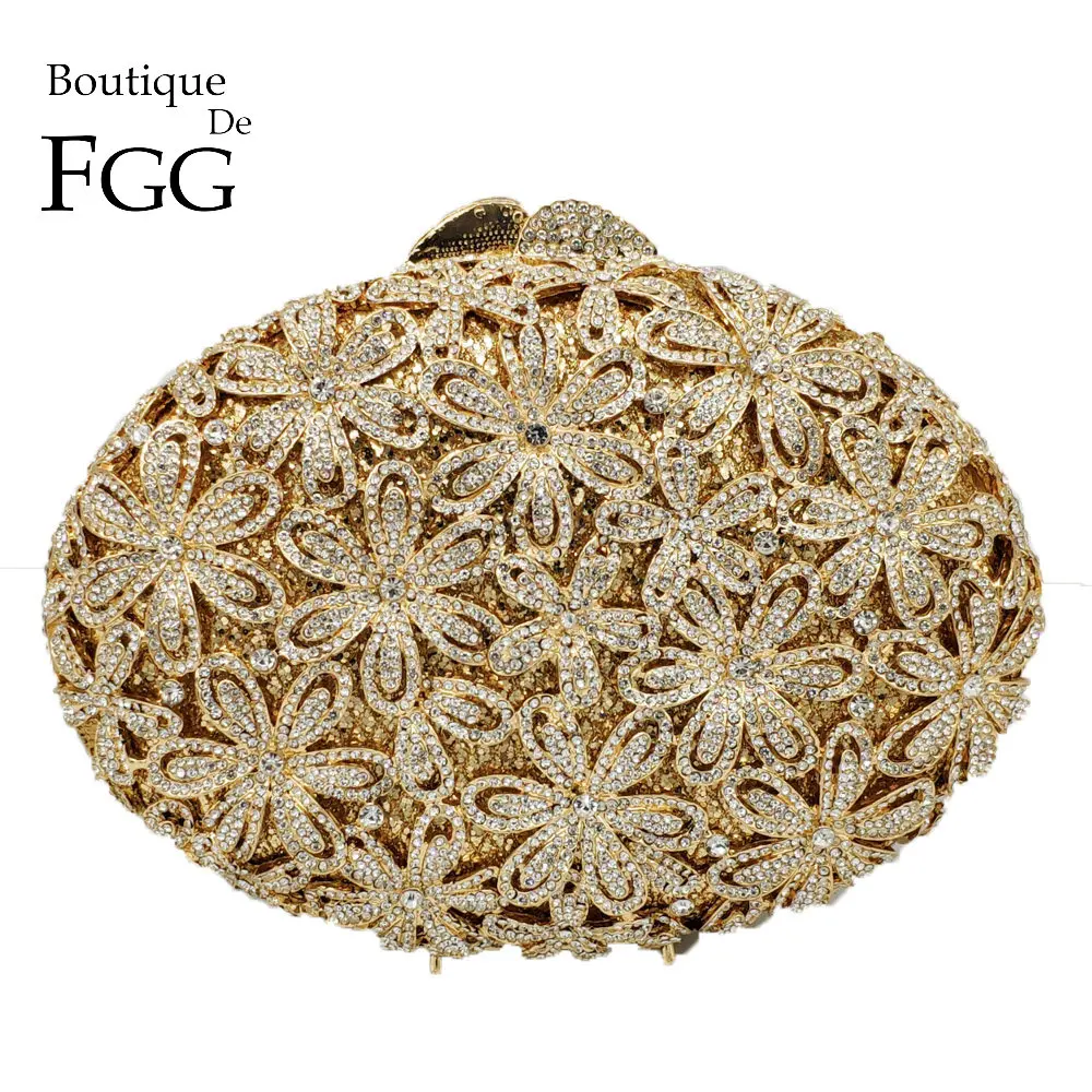 Женская сумка мессенджер Boutique De FGG с кристаллами цветов для свадебной вечеринки| |