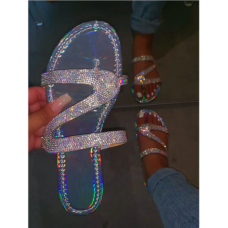 Женские летние сандалии на плоской подошве|Тапочки| |