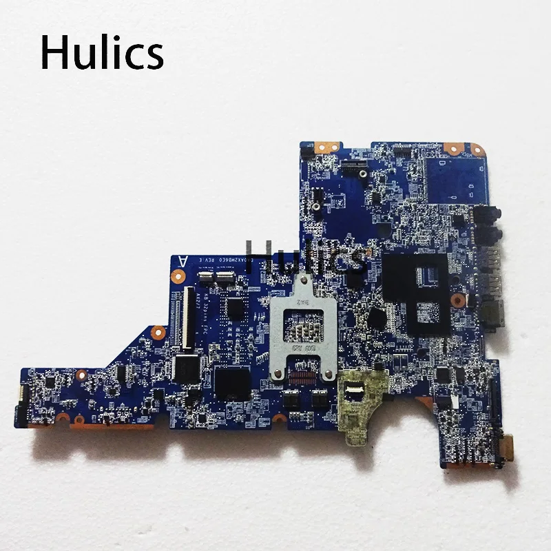 Hulics Used 592808-001 DA0AX2MB6E1 DA0AX2MB6E0 Материнская плата ноутбука Mainboard для HP Compaq CQ42 CQ62 Основная плата Бесплатный процессор на.