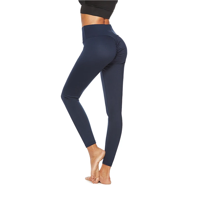 

Fitness Leggings Push Up Women Workout Leggings High Waist Pocket Leggings Mujer Elastic Wrinkle Pants