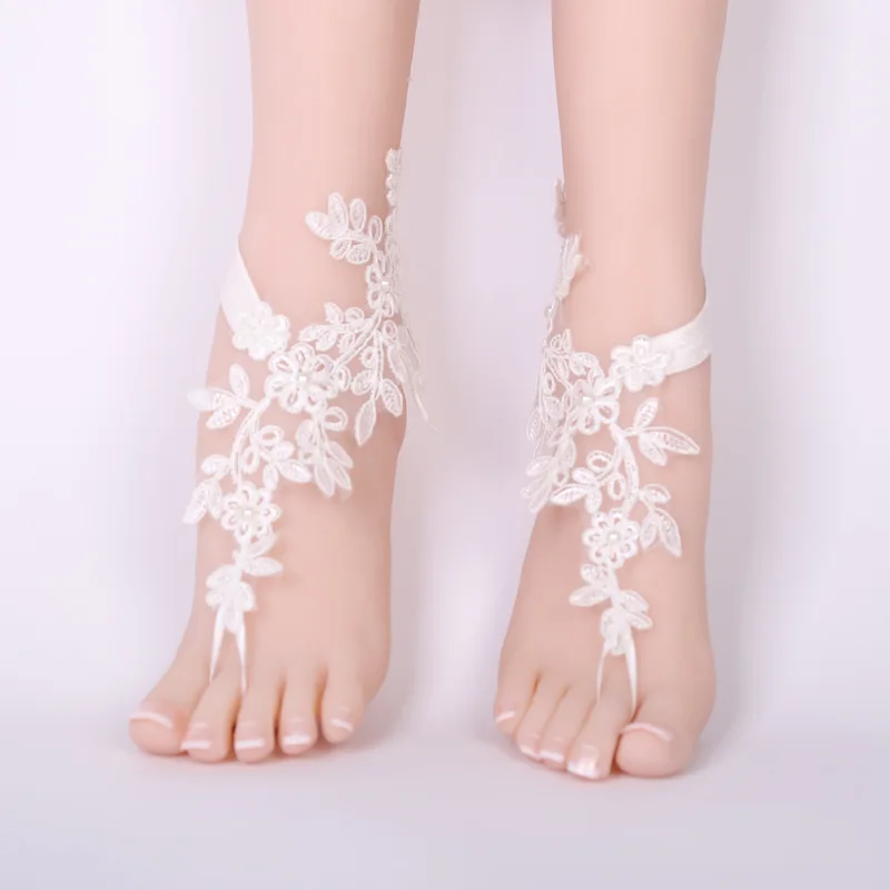 Браслет на лодыжку 1 пара новый модный анклет с кружевом цветочным листом ножная