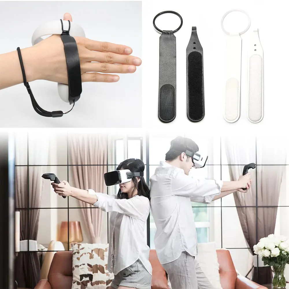 Adjusted Freely Anti-off Hand Knuckle Strap Set For Oculus Quest 2 VR Glasses Sweat-Proof Washable Accesorios | Электроника