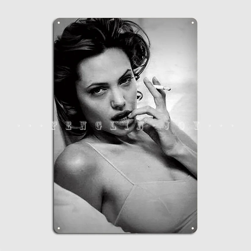 

Sexy Angelina Jolie Metal Plaque Poster Pub Bar Cave Customize Poster Tin Sign Poster