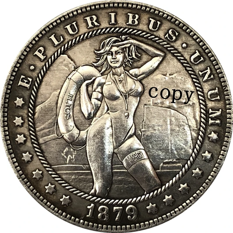 

Hobo Nickel 1879-CC USA Morgan Dollar COIN COPY Type 261