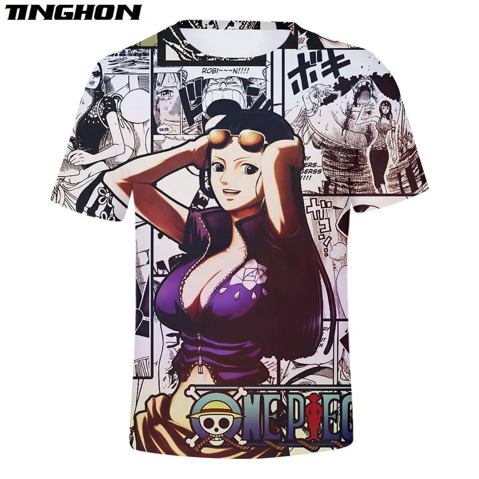XS 7XL Новый Аниме One Piece 3D принт мужские и женские топы с коротким рукавом Короткие