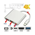 USB-концентратор с портом Type-c на HDMI-адаптер 3 в 1, 4K HDMI USB 3,0 PD, умный адаптер для быстрой зарядки для MacBook #3