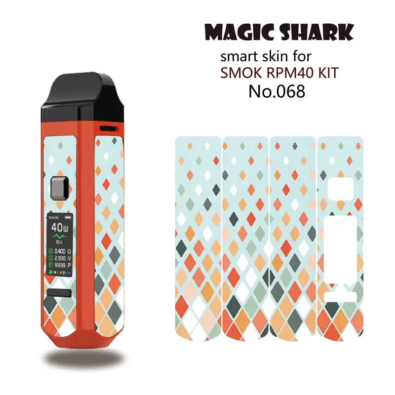 Magic Shark Flash Man Череп Звездный лист Бэтмен Vape Pod стерео пленка чехол наклейка для Smok