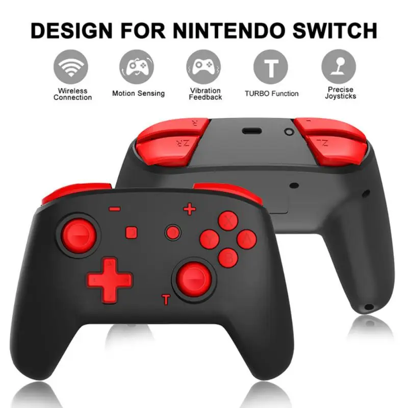 

Wireless Switch Remote Pro Controller, Turbo Vibration 6 Axis Gyro Gamepad Joystick For NS-Switch/ Switch lite/+Android TV/PC